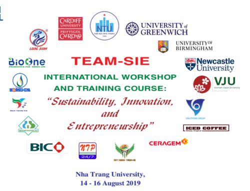 Agenda of International Workshop and Training Course: “Sustainability, Innovation and Entrepreneurship” at Nha Trang University on 14-16 August 2019